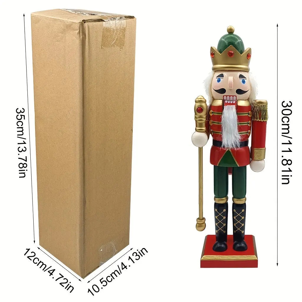 Traditioneller Nussknacker König 30 cm für Weihnachtsdekoration 4