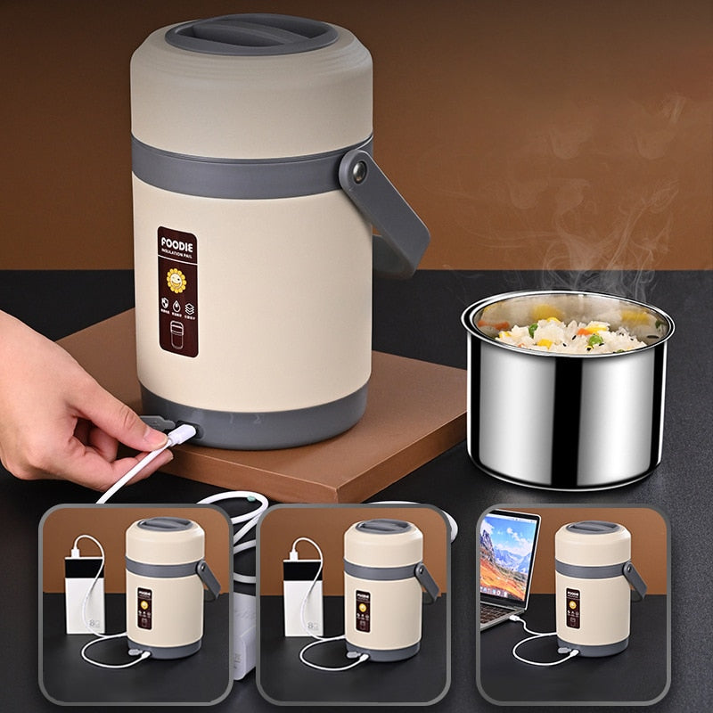 Tragbare Lunchbox Mit USB-Heizung Für Warme Mahlzeiten Unterwegs 4