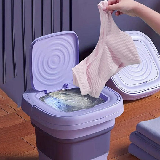Tragbare Mini-Waschmaschine Faltbar für Reisen und Camping 4