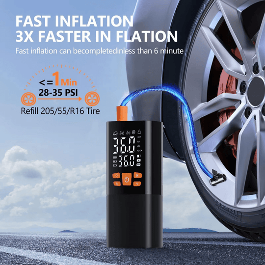 Tragbarer Akku Kompressor 180 PSI Mit Digitaler Anzeige Und LED-Licht 4