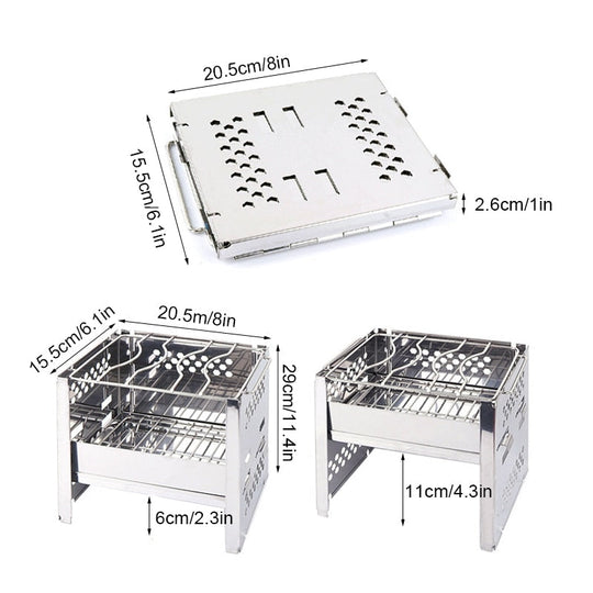 Tragbarer Grill für den Außenbereich – Ideal für Garten, Camping und Picknick 1
