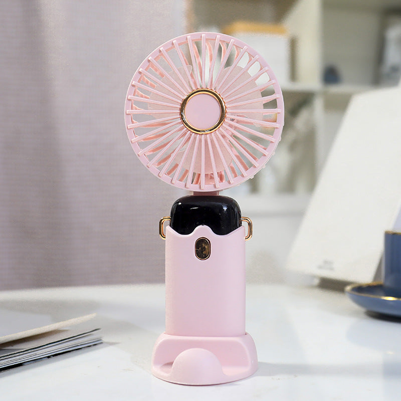 Tragbarer Handventilator mit Sprühfunktion für Damen 6