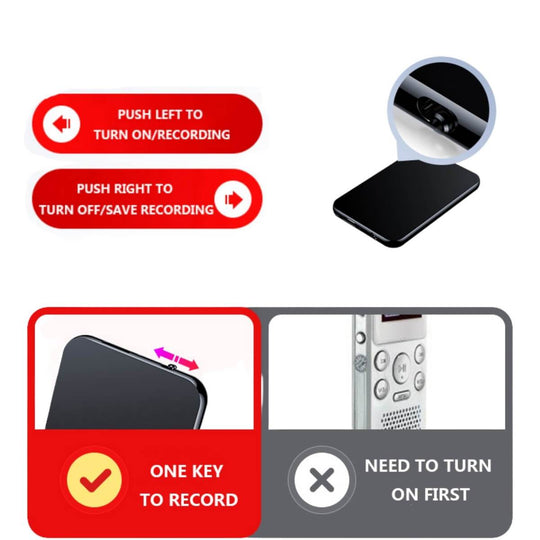 Tragbarer Mini Sprachrecorder mit 64GB und Hoher Aufnahmequalität 6
