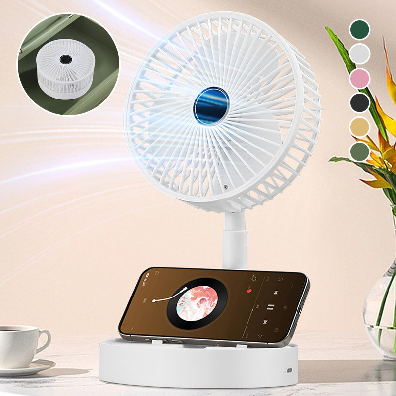 Tragbarer Tischventilator Leise Mit Teleskopdesign Und Akku, Höhenverstellbar, 3 Geschwindigkeitsmodi 1