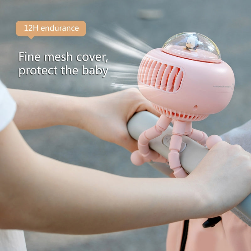 Tragbarer Ventilator für Kinderwagen Flexibel und Leise 5