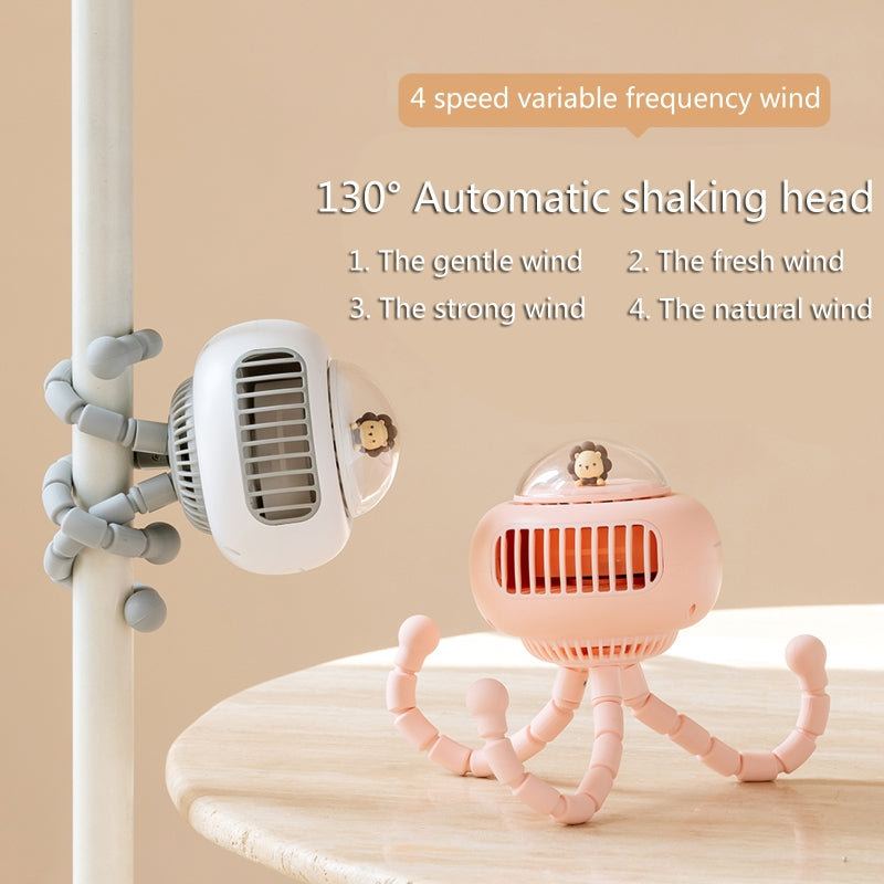 Tragbarer Ventilator für Kinderwagen Flexibel und Leise 7
