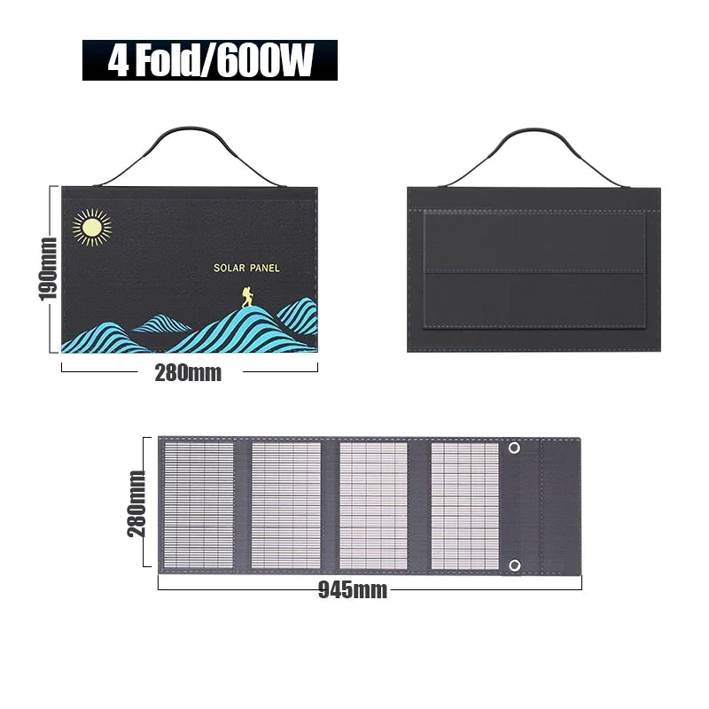 Tragbares Solarpanel Falttasche mit USB und DC Ausgang für Outdoor Nutzung 6