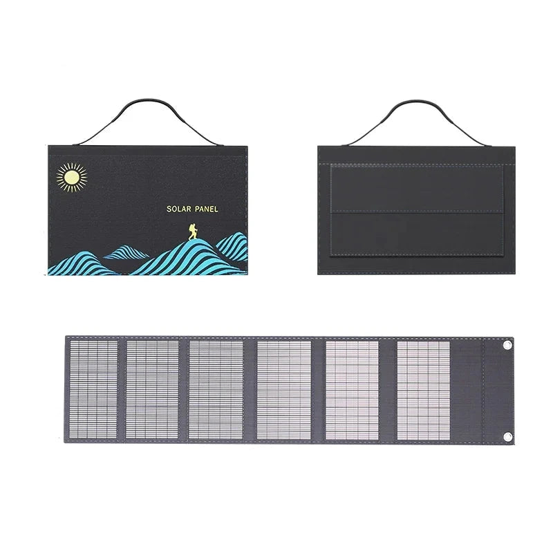 Tragbares Solarpanel Falttasche mit USB und DC Ausgang für Outdoor Nutzung 7