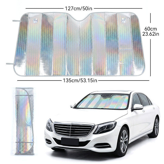 Unisex Auto-Sonnenschutz Holografisch Faltbar für Windschutzscheibe 0