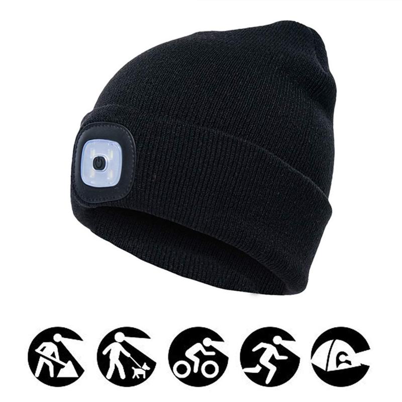 Unisex Beanie Mütze mit LED Licht für Outdoor Aktivitäten 2