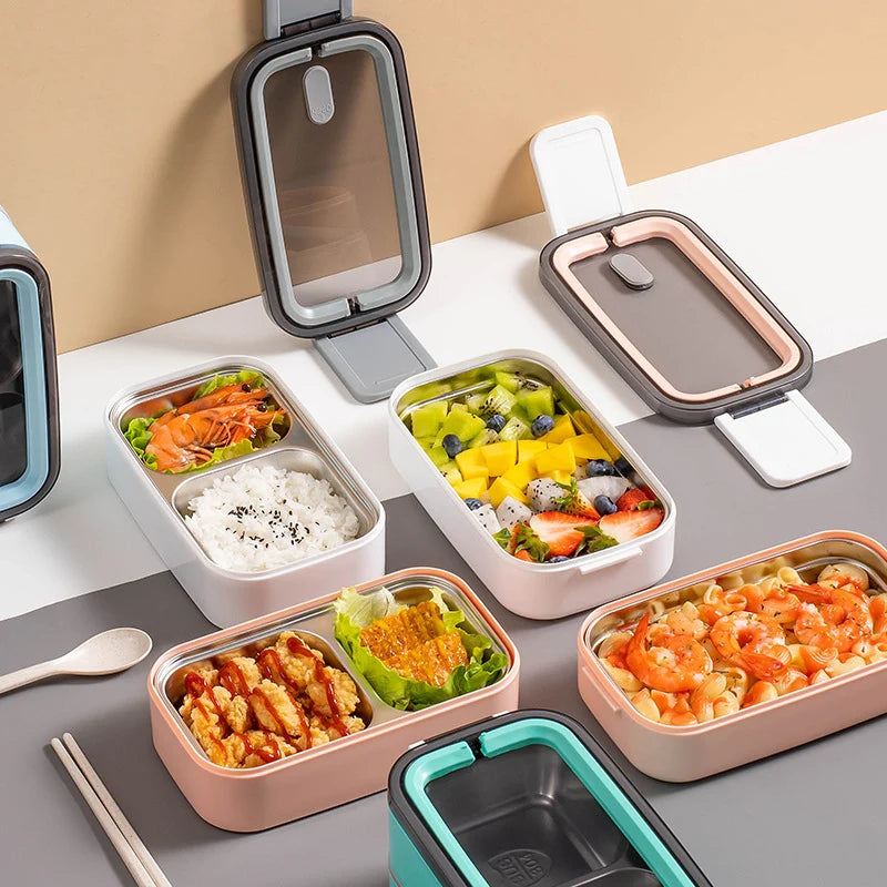 Unisex Bento-Box mit mehreren Fächern und sicherem Verschluss 1