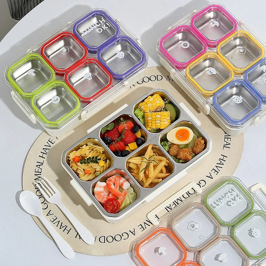Unisex Bento-Box mit mehreren Fächern und sicherem Verschluss 1