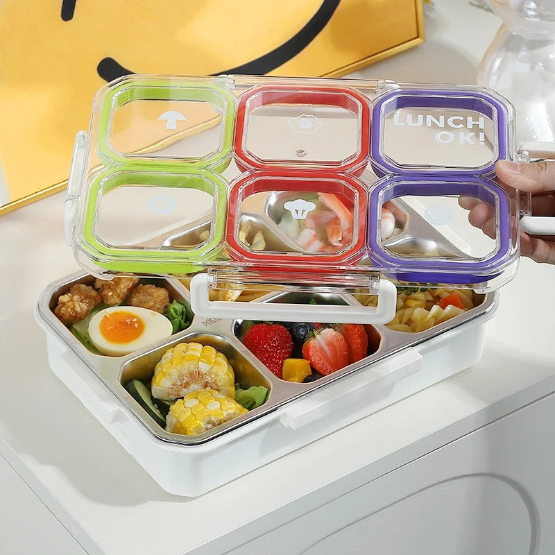 Unisex Bento-Box mit mehreren Fächern und sicherem Verschluss 2