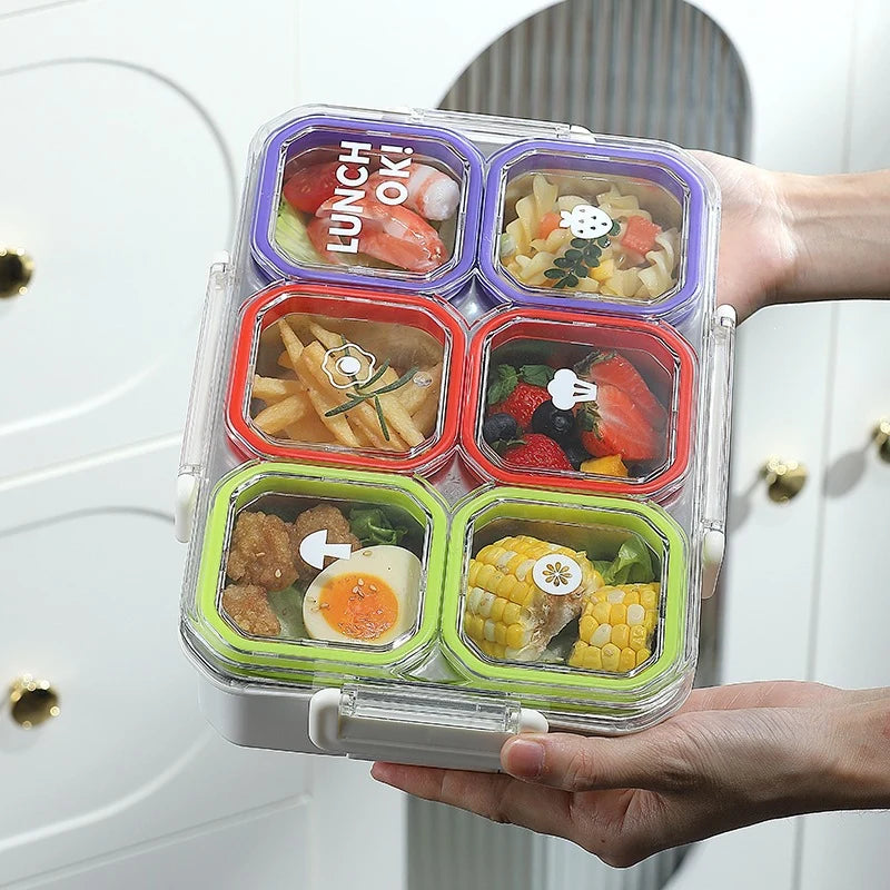 Unisex Bento-Box mit mehreren Fächern und sicherem Verschluss 3