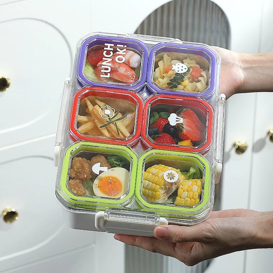 Unisex Bento-Box mit mehreren Fächern und sicherem Verschluss 3