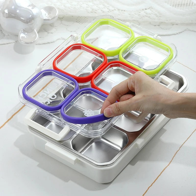 Unisex Bento-Box mit mehreren Fächern und sicherem Verschluss 4