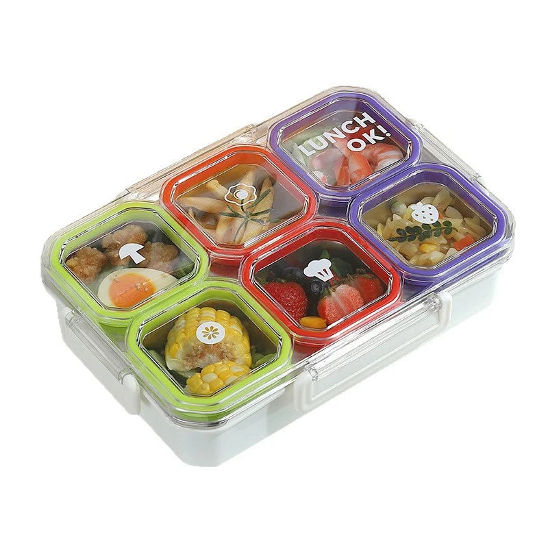 Unisex Bento-Box mit mehreren Fächern und sicherem Verschluss 5