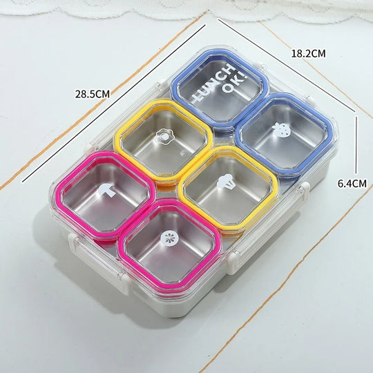 Unisex Bento-Box mit mehreren Fächern und sicherem Verschluss 7