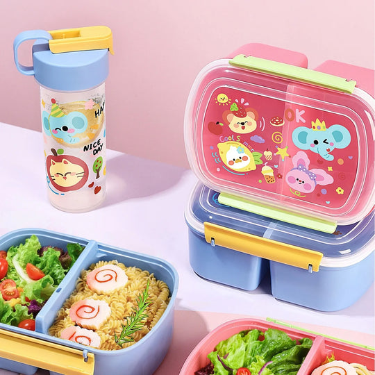 Unisex Bento-Box mit mehreren Fächern und verspieltem Design 1