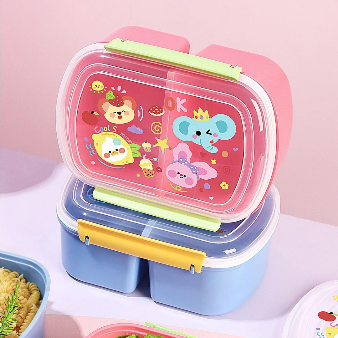 Unisex Bento-Box mit mehreren Fächern und verspieltem Design 2