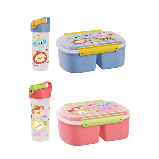 Unisex Bento-Box mit mehreren Fächern und verspieltem Design 3