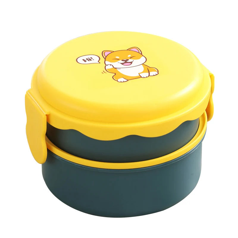 Unisex Bento-Box mit verspieltem Cartoon-Design und mehreren Fächern 5