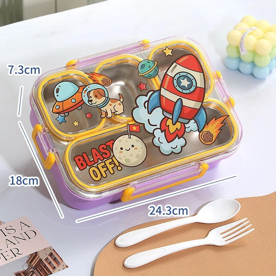 Unisex Bento-Lunchbox Cartoon-Design mit Fächern 6