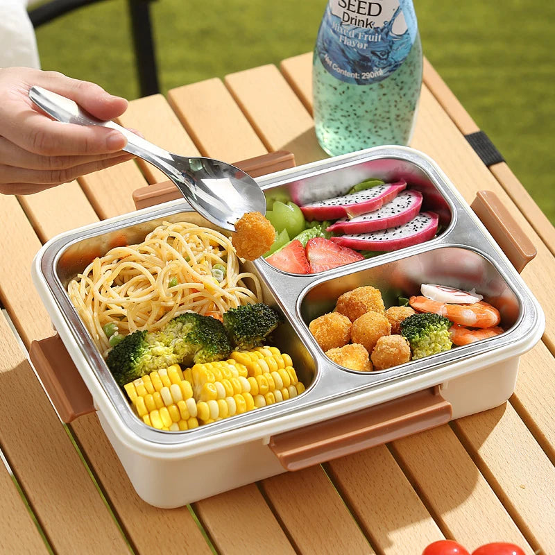 Unisex Bento-Lunchbox mit Bärenmotiv und Mehrfachfächern 3