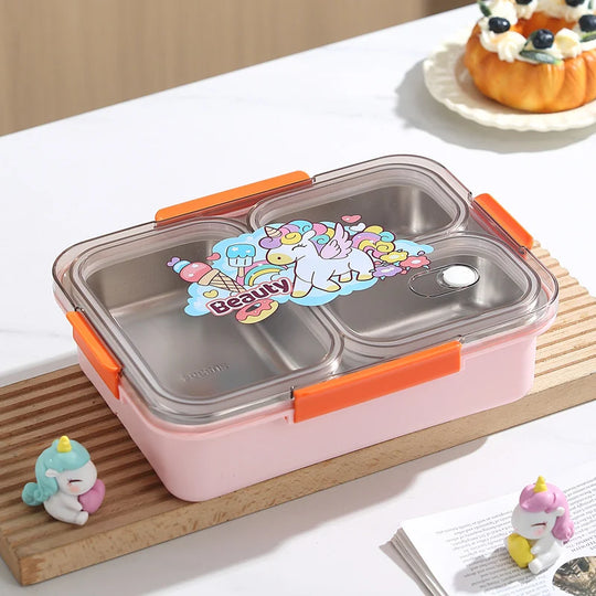 Unisex Bento-Lunchbox mit Bärenmotiv und Mehrfachfächern 7