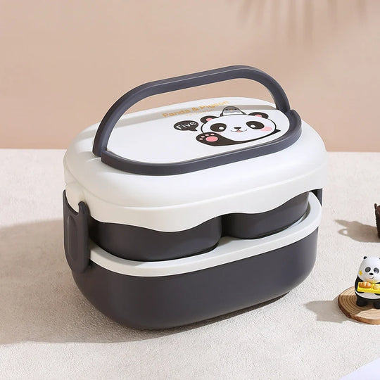 Unisex Bento-Lunchbox mit Bärenmotiv und praktischem Fächerdesign 7