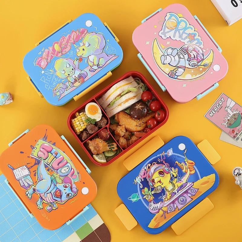 Unisex Bento-Lunchbox mit Dinosaurier-Motiv für kreative Mahlzeiten 3