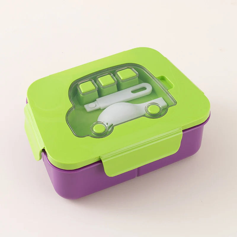 Unisex Bento-Lunchbox mit Fächern und Besteck für vielseitige Nutzung 0