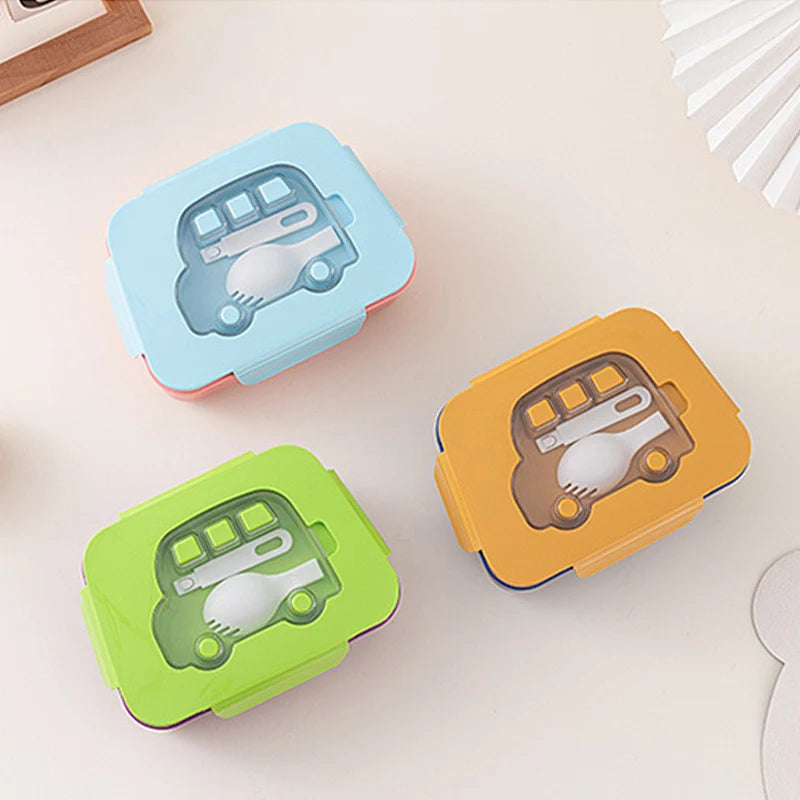 Unisex Bento-Lunchbox mit Fächern und Besteck für vielseitige Nutzung 2
