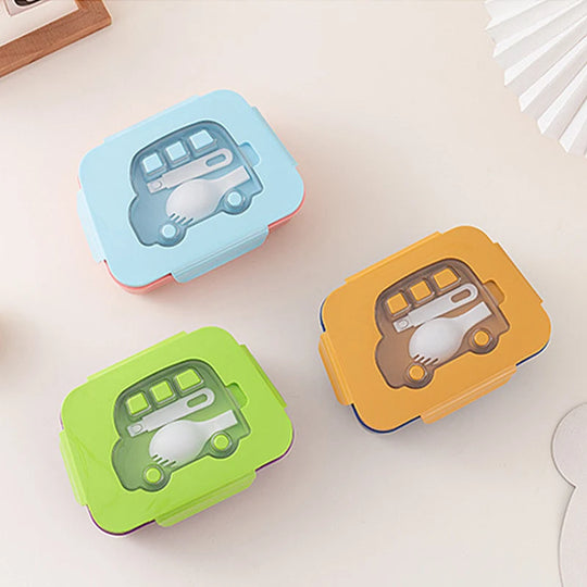 Unisex Bento-Lunchbox mit Fächern und Besteck für vielseitige Nutzung 2