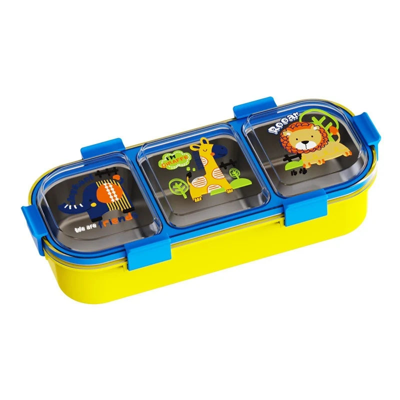 Unisex Bento-Lunchbox mit Tiermotiven und mehreren Fächern 0