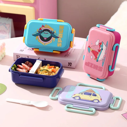 Unisex Bento-Lunchbox mit integriertem Besteck und kreativem Design 1