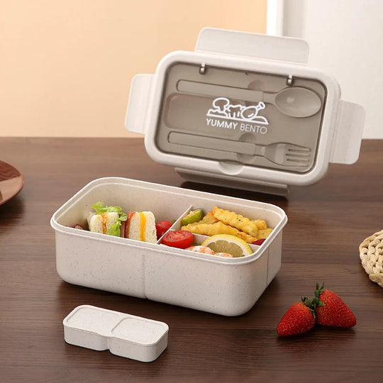 Unisex Bento-Lunchbox mit luftdichtem Verschluss und mehreren Fächern 1