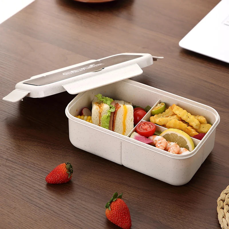 Unisex Bento-Lunchbox mit luftdichtem Verschluss und mehreren Fächern 2