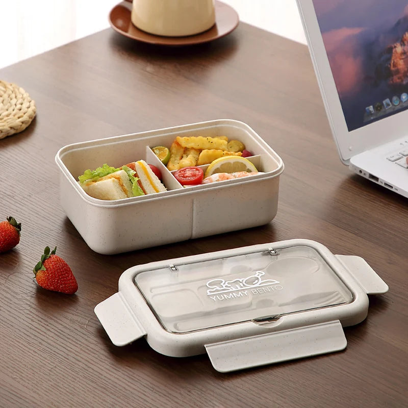 Unisex Bento-Lunchbox mit luftdichtem Verschluss und mehreren Fächern 3