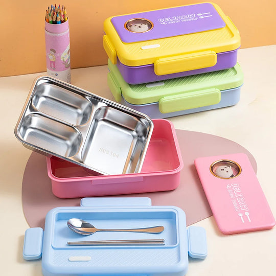 Unisex Bento-Lunchbox mit mehreren Fächern und Tiermotiv 1