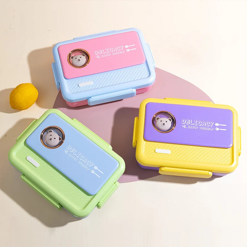 Unisex Bento-Lunchbox mit mehreren Fächern und Tiermotiv 3
