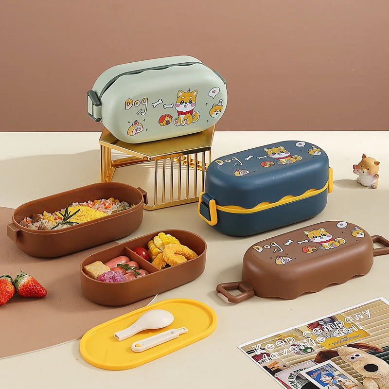 Unisex Bento-Lunchbox mit verspieltem Design und mehreren Fächern 1