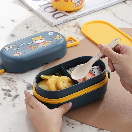 Unisex Bento-Lunchbox mit verspieltem Design und mehreren Fächern 2