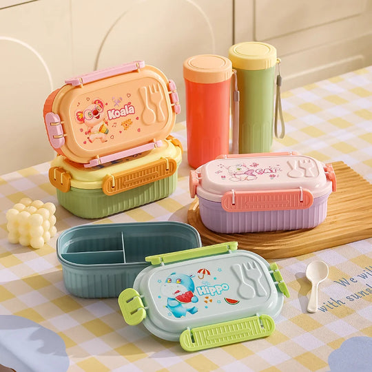 Unisex Bento-Lunchbox mit verspielten Tiermotiven 1