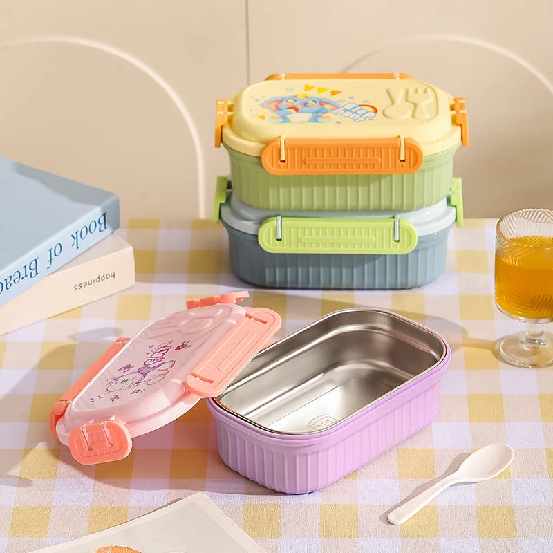 Unisex Bento-Lunchbox mit verspielten Tiermotiven 2