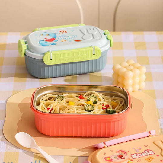 Unisex Bento-Lunchbox mit verspielten Tiermotiven 4