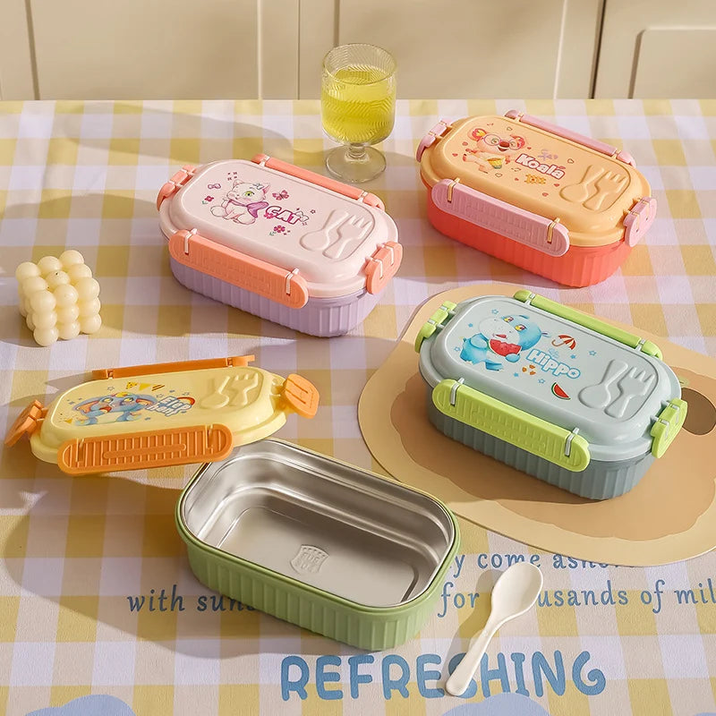 Unisex Bento-Lunchbox mit verspielten Tiermotiven 7