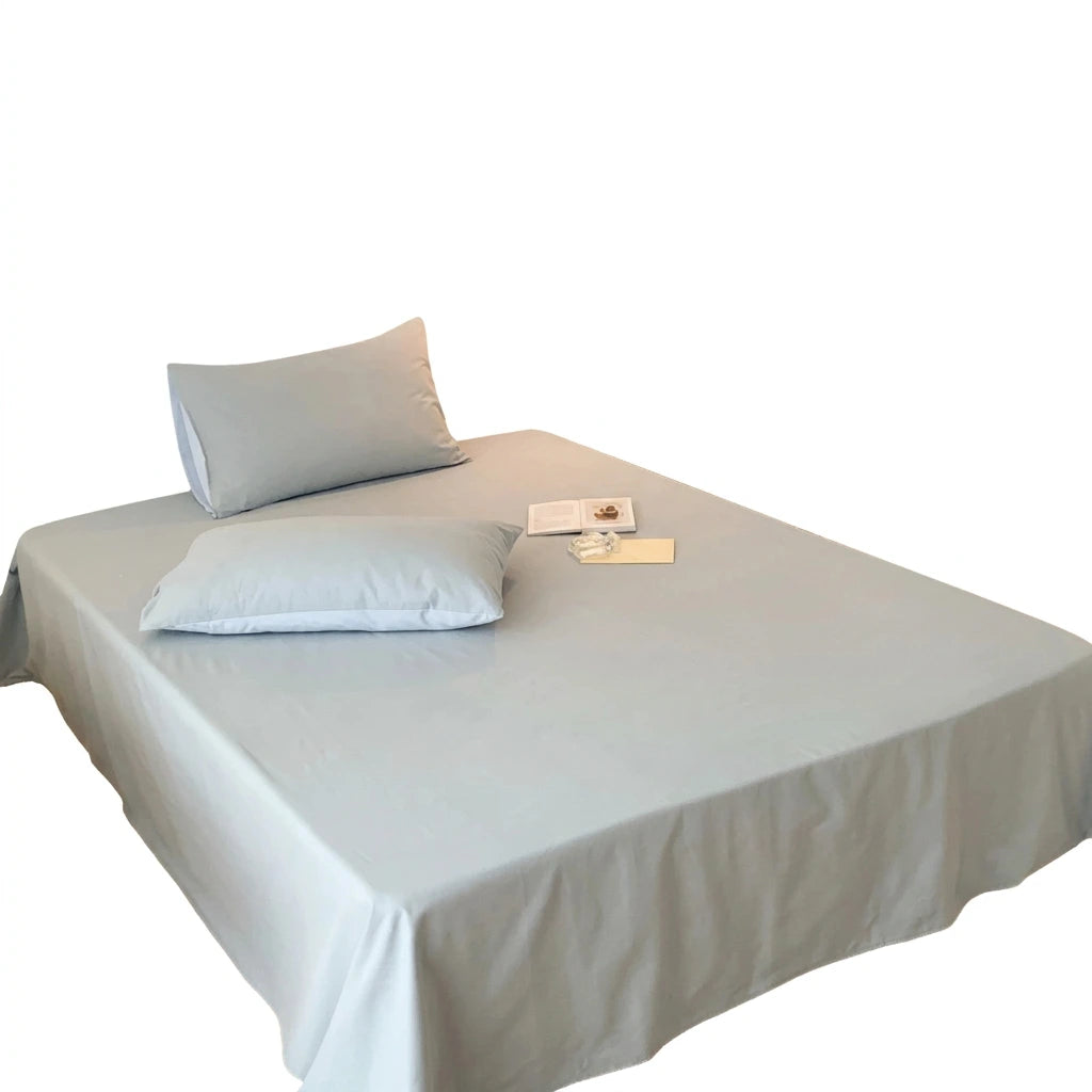 Unisex Bettwäsche-Set mit glattem Baumwollperkal und extra Überhang 10