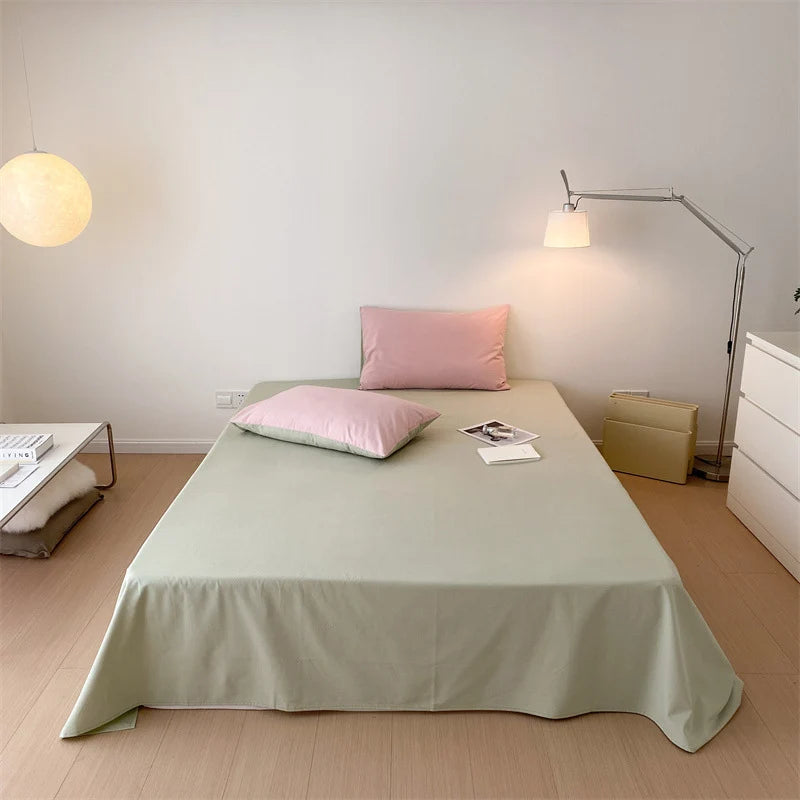 Unisex Bettwäsche-Set mit glattem Baumwollperkal und extra Überhang 11