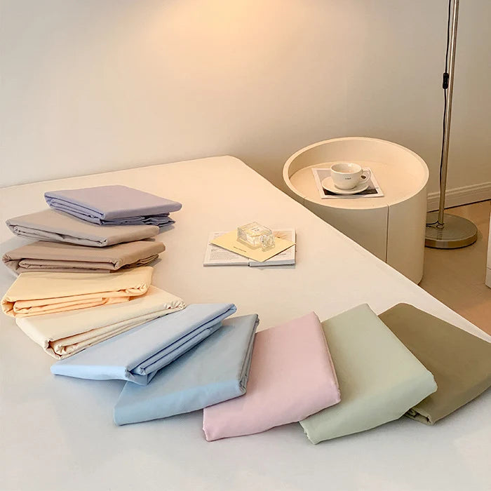 Unisex Bettwäsche-Set mit glattem Baumwollperkal und extra Überhang 3